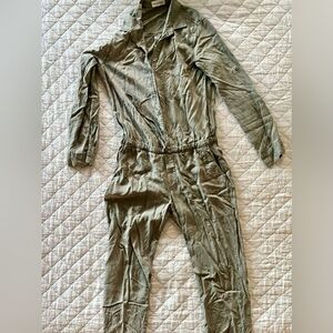 Bella Dahl olive green jumpsuit, medium